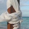 Bed post by the ocean, Cancun.